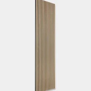 Akupanel | Acoustic Panel / Natural Wood, Classic Oak, Black MDF, Black Felt, 300 x 60 cm