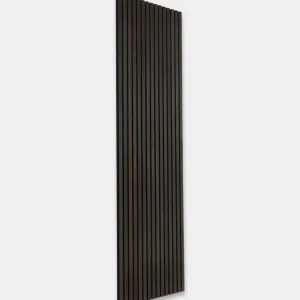 Akupanel | Acoustic Panel / Natural Wood, Rustic Smoked Oak, Black Felt, 240 x 60 cm