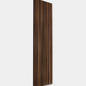 Akupanel | Acoustic Panel / Natural Wood, Smoked Larch, Black Felt, 240 x 60 cm