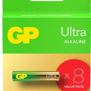 GP Ultra Alkaline AAA-batteri 8-pack