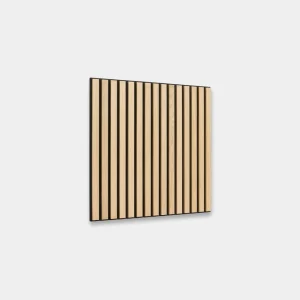 Akupixel | Acoustic Panel / Natural Wood, Classic Oak, Black Felt, 60 x 60 cm