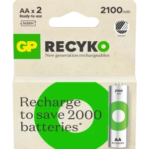 GP Recyko AA-batteri 2100mAh, 2 pack