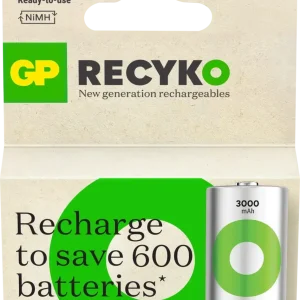 GP Recyko C-batteri 3000mAh, 2 pack