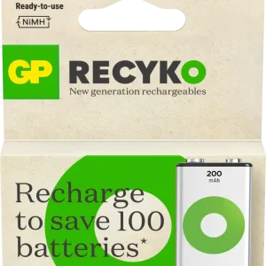 GP Recyko 9V-batteri, 200mAh, 1 pack