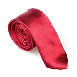 Smal / slimmad modern slips – vinröd
