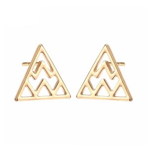 Örhängen – “Triangle ZigZag” Guld / Silver