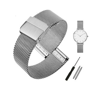 Klockarmband mesh – Svart eller Silver 20 mm