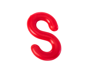 Skarvlänk/S-krok röd kätting 6mm