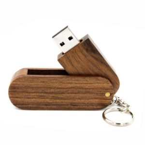 USB-minne 32 GB Rundad i trä – Mörkbrun