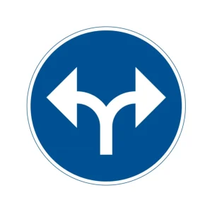 D1-8 Påbjuden körriktning